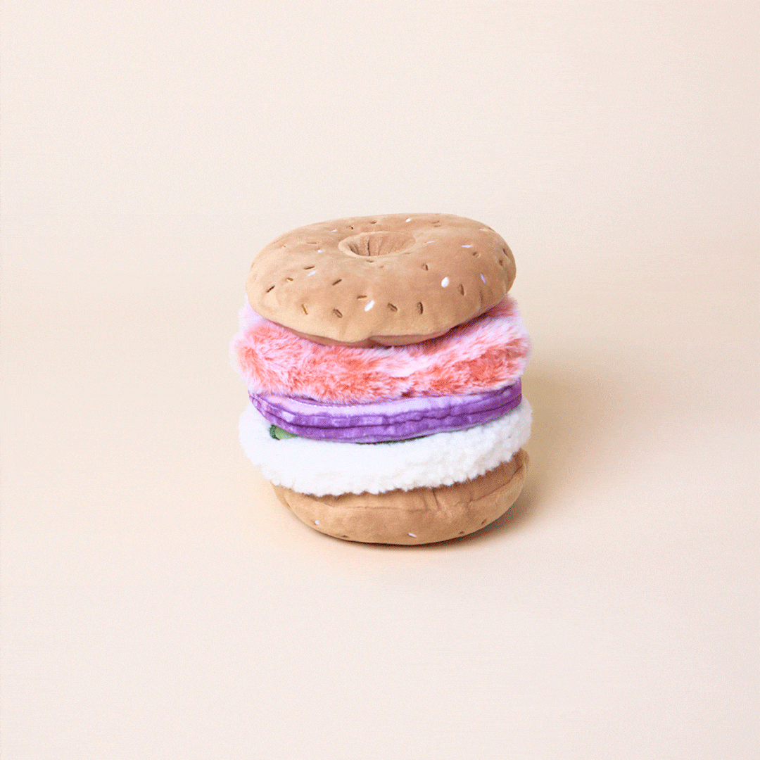 Bagel and Lox Interactive Toy from The Foggy Dog