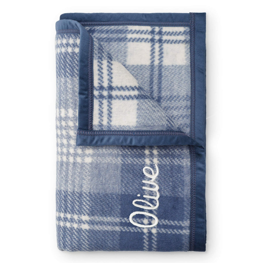 ChappyWrap x TFD Blue Frost Plaid Dog Blanket from The Foggy Dog